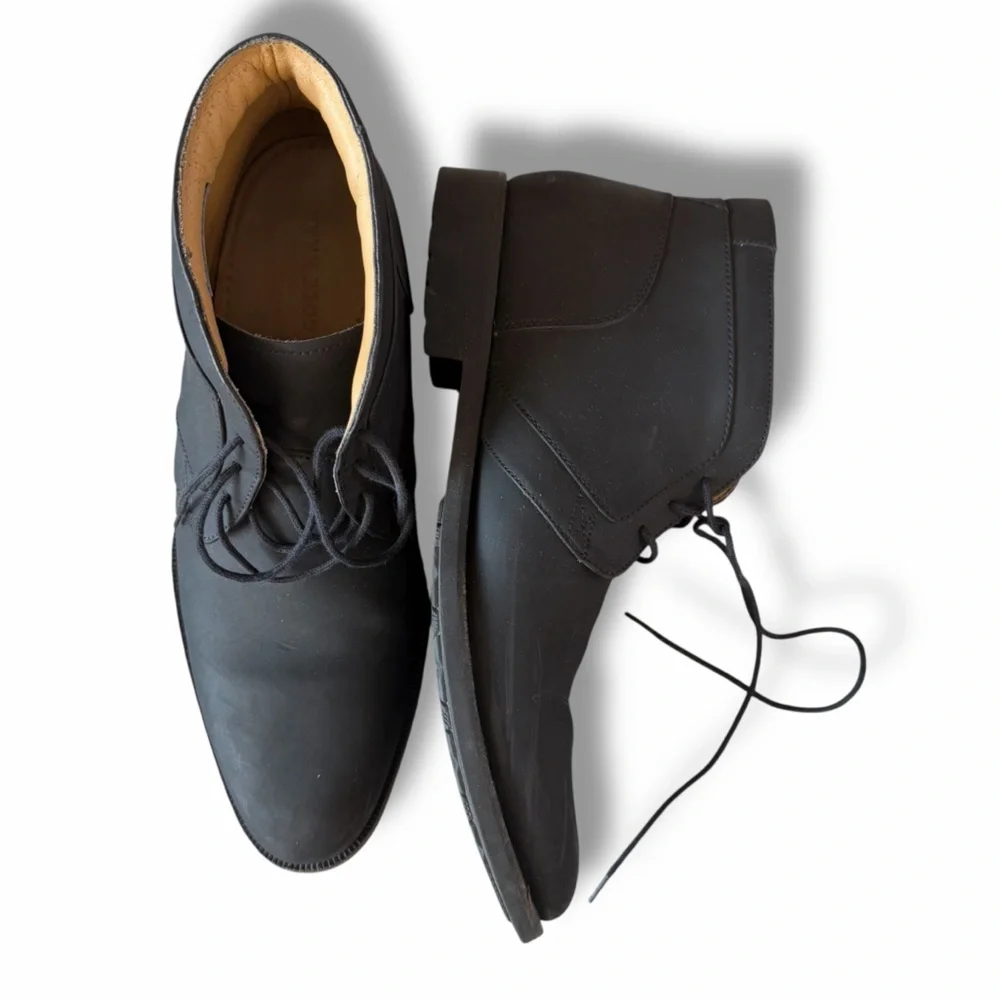 Cole Haan Stanton Chukka Boots Shoes Mens 10 Black Waterproof Leather lace-up